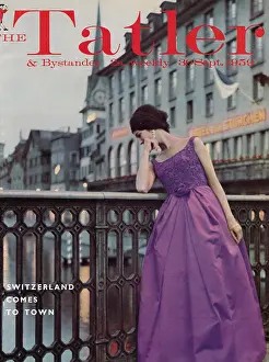 Satin: Tatler Cover 1959 Switzerland comes to town