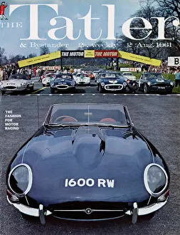 Tatler: Tatler Front Cover - jaguar e type at the starting line