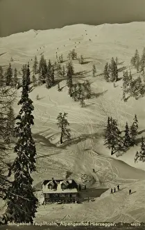 Transhumance: Tauplitz (Styria). Ski area Tauplitzalm. Alpengasthof
