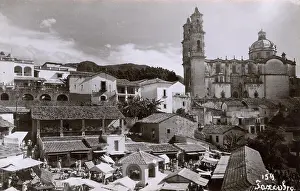Taxco: Taxco, Mexico - panoramic view over the town rooftops
