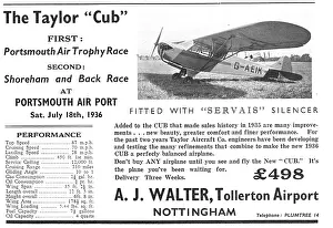 Tollerton: Taylor Cub - A.J.Walter Tollerton