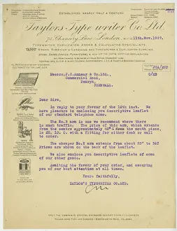 Taylor's Type writer Co Ltd
