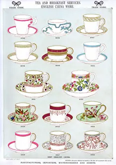 Cups: Tea and Breakfast Services, English China Ware, Plate 29