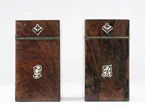 Rosewood: Tea caddy, detail