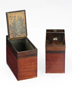 Rosewood: Tea caddy, detail