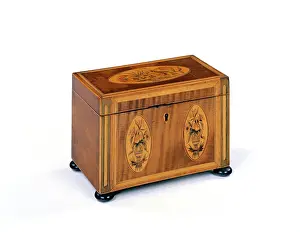 Marquetry: Tea caddy
