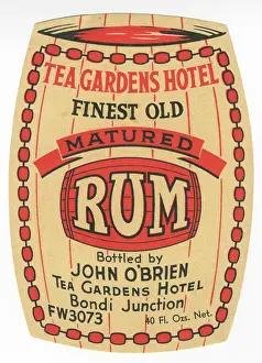 Alcoholic: Tea Gardens Hotel Rum label