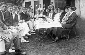 Poignant: Tea group at tennis tournament