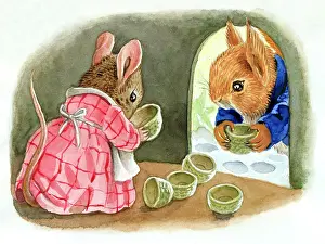 Acorn: Tea-Kettle House - mouse with acorn cups