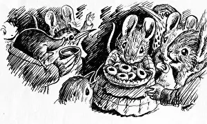 Storycard: Tea-Kettle House - mouse with doughnuts