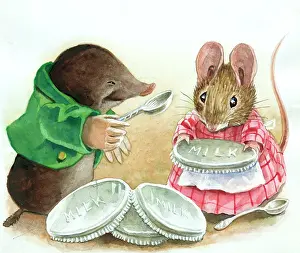 Storycard: Tea-Kettle House - mouse and mole