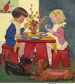 Napkins: Tea for Two by Muriel Dawson