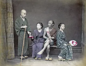 Appears: Tea for pilgrims, Japan, circa 1880s - Studio tableau