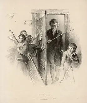 Bursts: TEACHER ENTERS WITH CANE