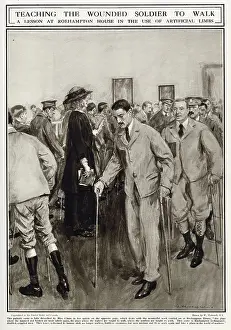Practising: Teaching the wounded soldier to walk