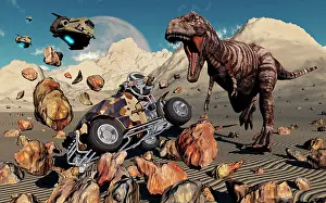 Howling: A team of time travelling explorers try to capture a T Rex ?