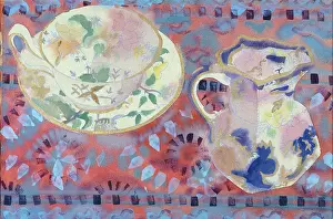 Teatime: Teatime - cup and saucer with jug