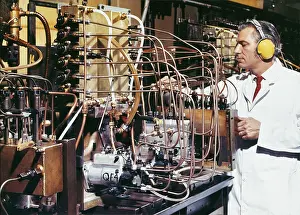 Delicate: A technician adjusts delicate pipework
