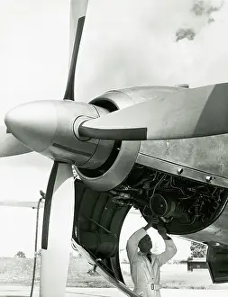 Eland: Technician working on a Napier Eland power plant