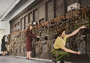 Technicians: Technicians Connecting Wires of ENIAC
