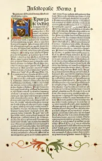 Regine: technics, letterpress, incunabulum print, page