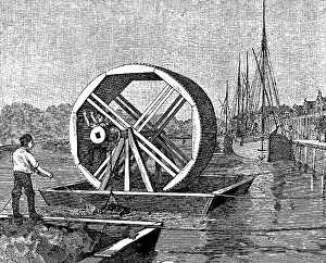 Utilization: technics, mills, sweat-mill, Norwegian treadwheel
