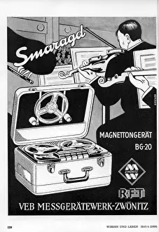 Advertisment: technics, sound tape units, advertising for magnetic