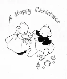 Unwrapping: Two teddies