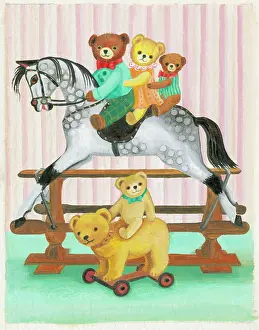Woudhuysen: Teddies with Rocking Horse