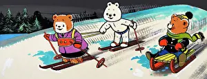 Skiiing: Teddy Bear