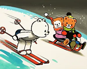 Skiiing: Teddy Bear
