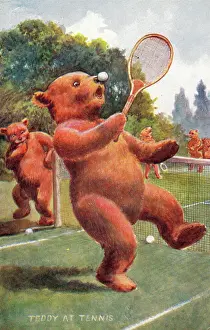 Pillard: Teddy bear playing tennis