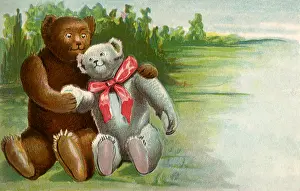 Siver: Two Teddy Bears