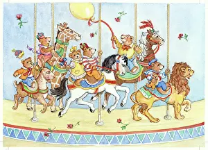 Carousel: Teddy Bears on a Carousel