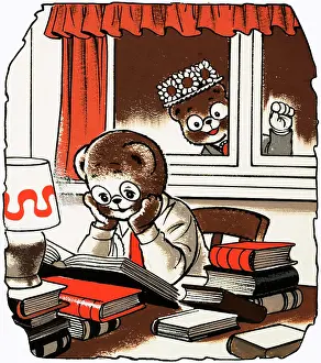 Tapping: Teddy doing his homework