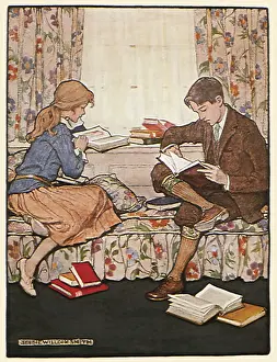 Jessie: Two Teenagers reading Books