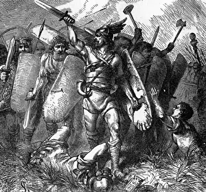 Ostrogothic: Teia, + 552, Ostrogothic king, scene, his last