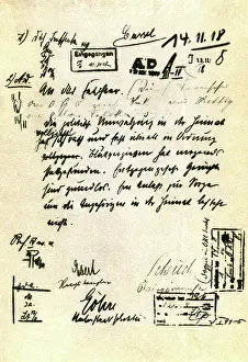 Draft: Telegram from Friedrich Ebert to the OHL, 1918