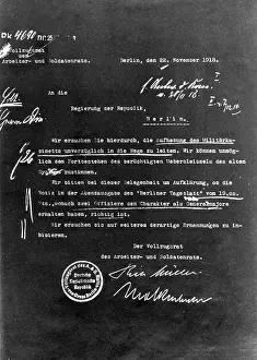 Telegram: Telegram of the Workers and Soldiers Council, 1918