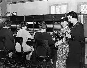 Interactions: Telephone operators at switchboard