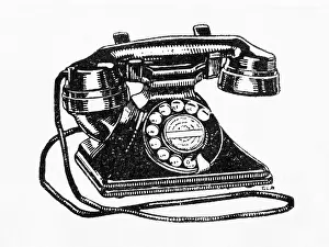 Dial: Telephone, printer's block