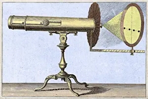 1760: Telescope and Transit of Venus Projection, c. 1760