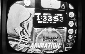 Orbits: Television screen displaying a simulation ?