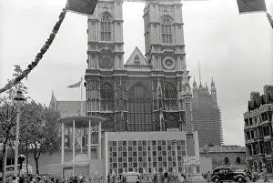 Nigel Sorrell: Temp entrance, Westminster Abbey, Coronation Elizabeth II