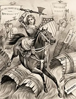 Currier: Temperance Crusade, 1874