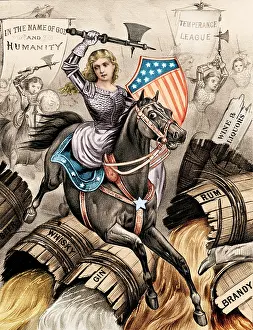 Currier: Temperance Crusade, 1874