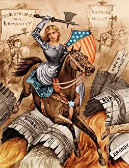 Currier: Temperance Crusade, 1874