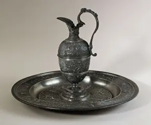 Pitcher: Temperance ewer with its bowl