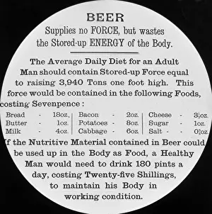 Abstinence: Temperance magic lantern slide Victorian period