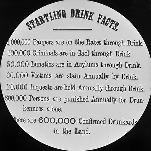 Abstinence: Temperance magic lantern slide Victorian period